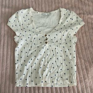 COTTON ON crop top with flowers